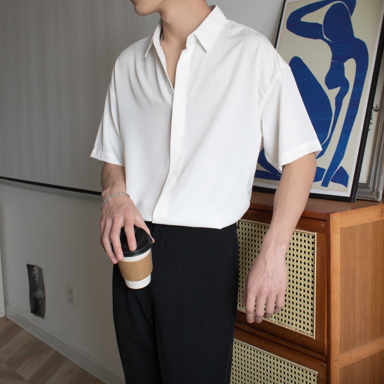 【残りあとわずか】ベーシックシンプルシャツ gm4518