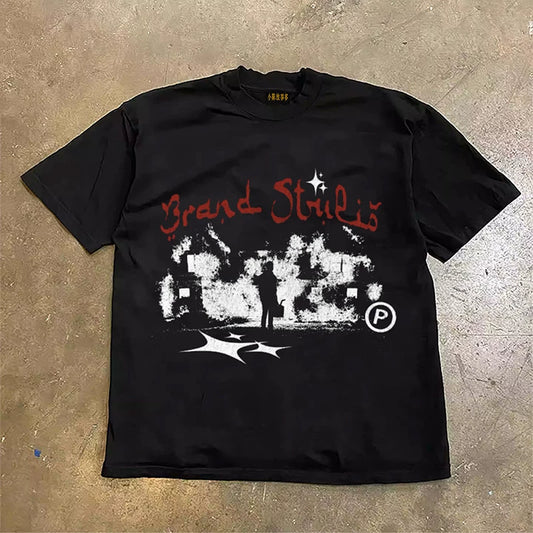レトロスタープリントTシャツ