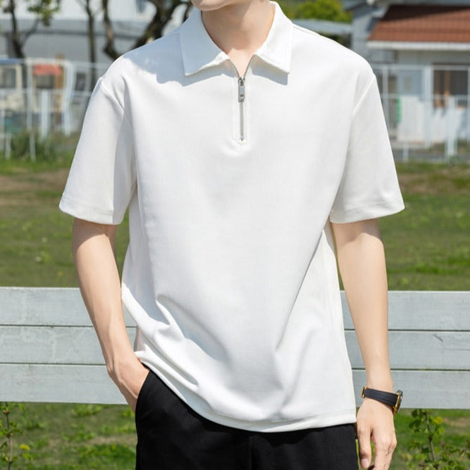 シンプルジップサマーTシャツ gm5231