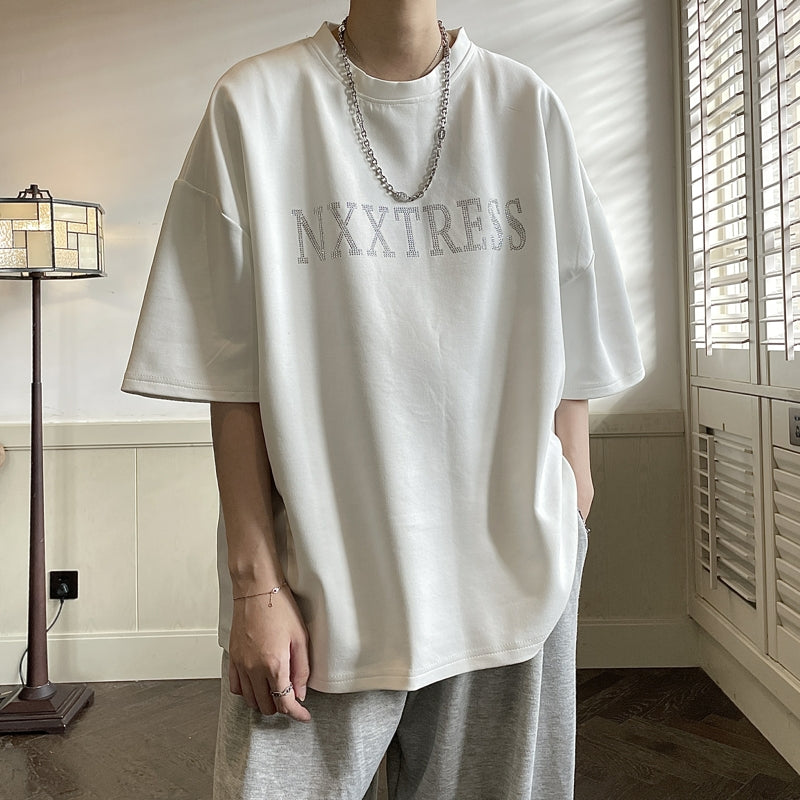 ラインストーンロゴTシャツ gm4293