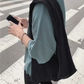 ブラックカジュアルショルダーバッグ  gm2352