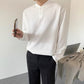 クルーネックハーフボタンTシャツ  gm3141