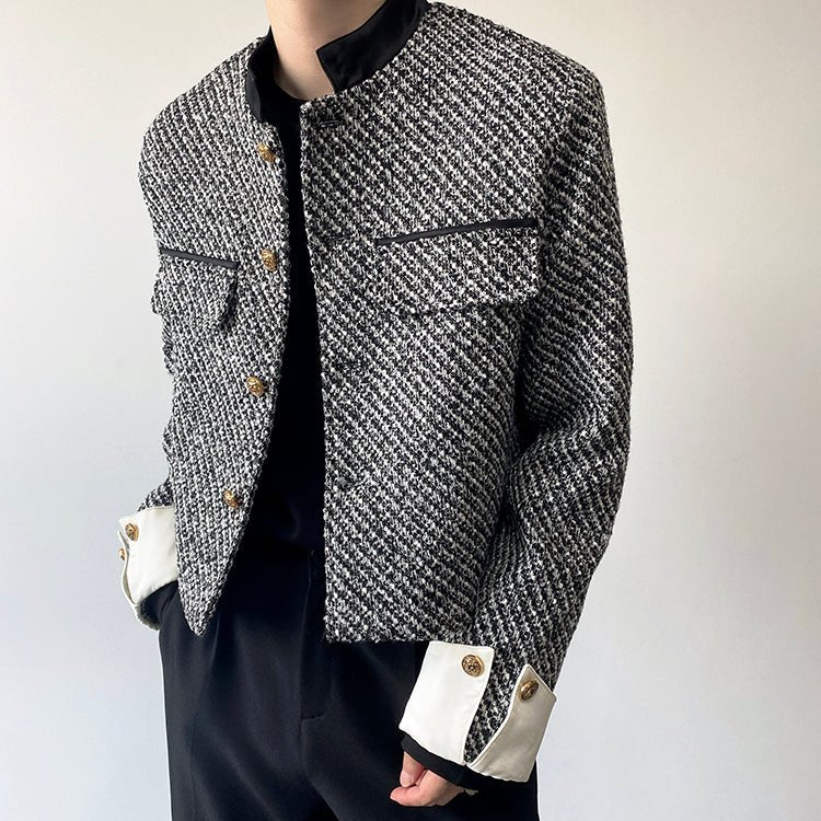gray tweed jacket gm4236