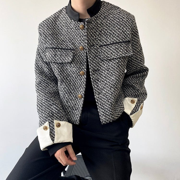 gray tweed jacket gm4236